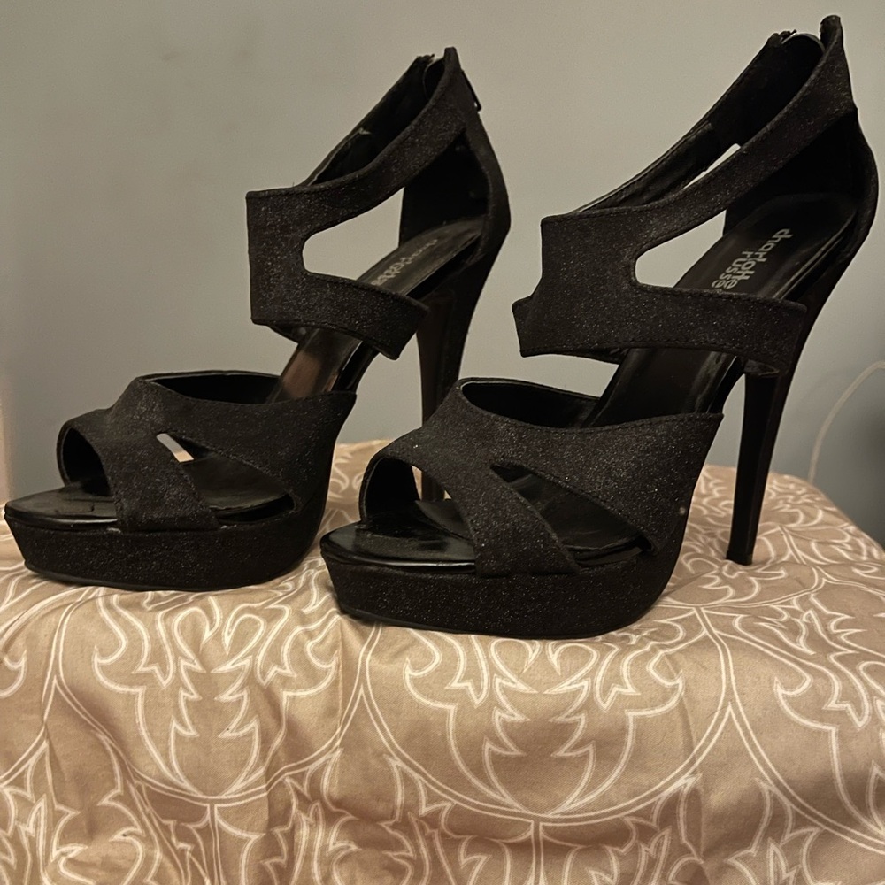 Charlotte Russe glitter heels